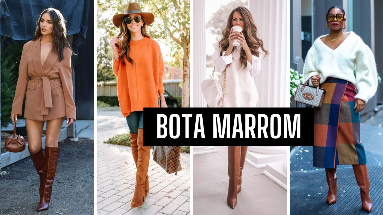 Look Bota Marrom Feminino