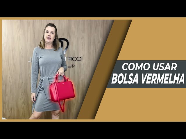 Look Bolsa Vermelha Feminino