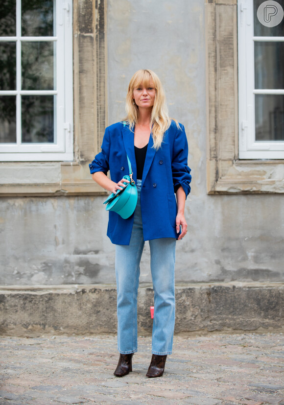 Look Blazer Azul Feminino