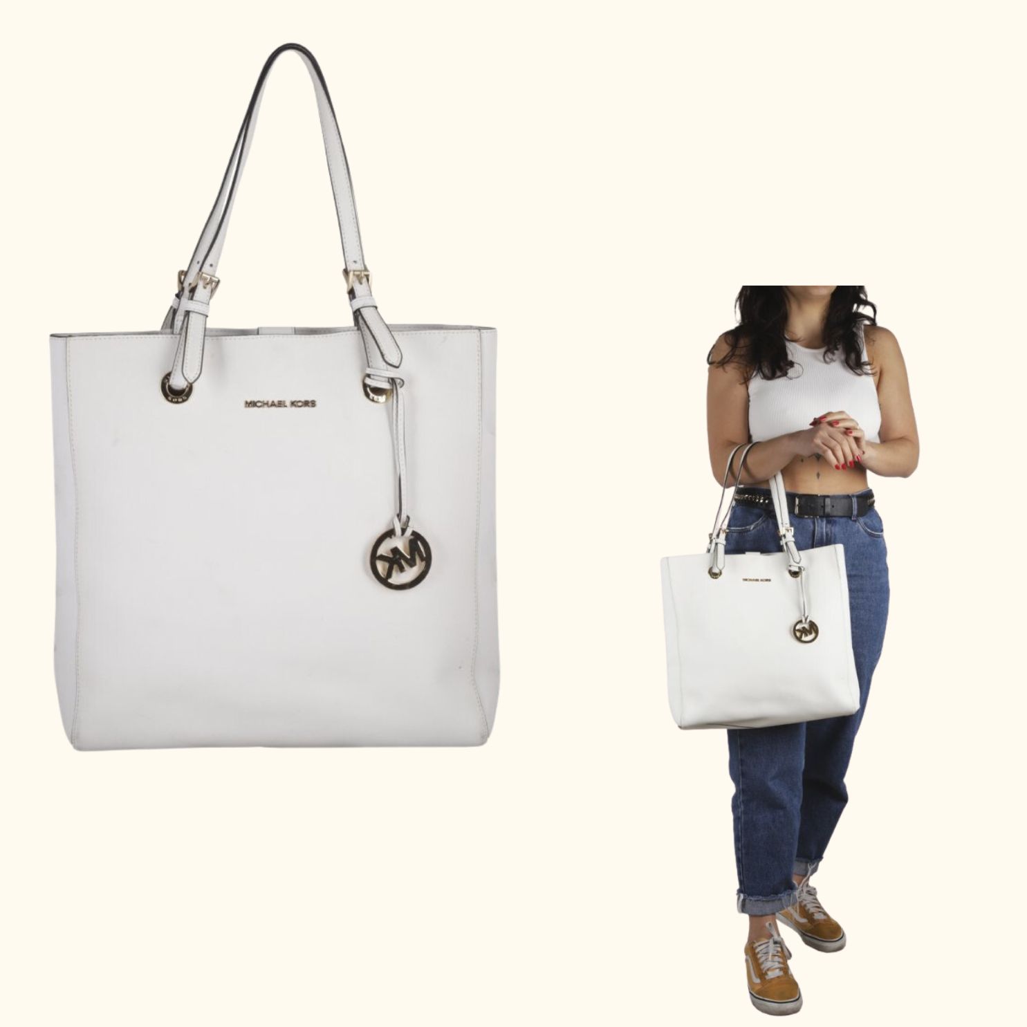 Look Bolsa Branca Feminino