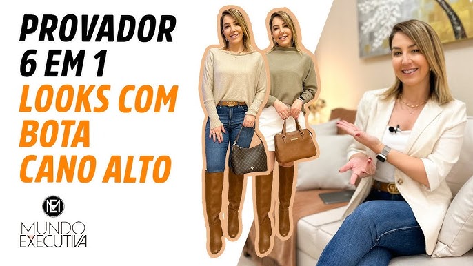 Look Bota Caramelo Feminino