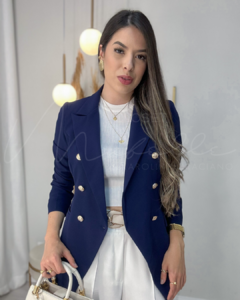 Look Blazer Azul Feminino