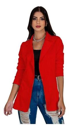 Look Blazer Vermelho Feminino