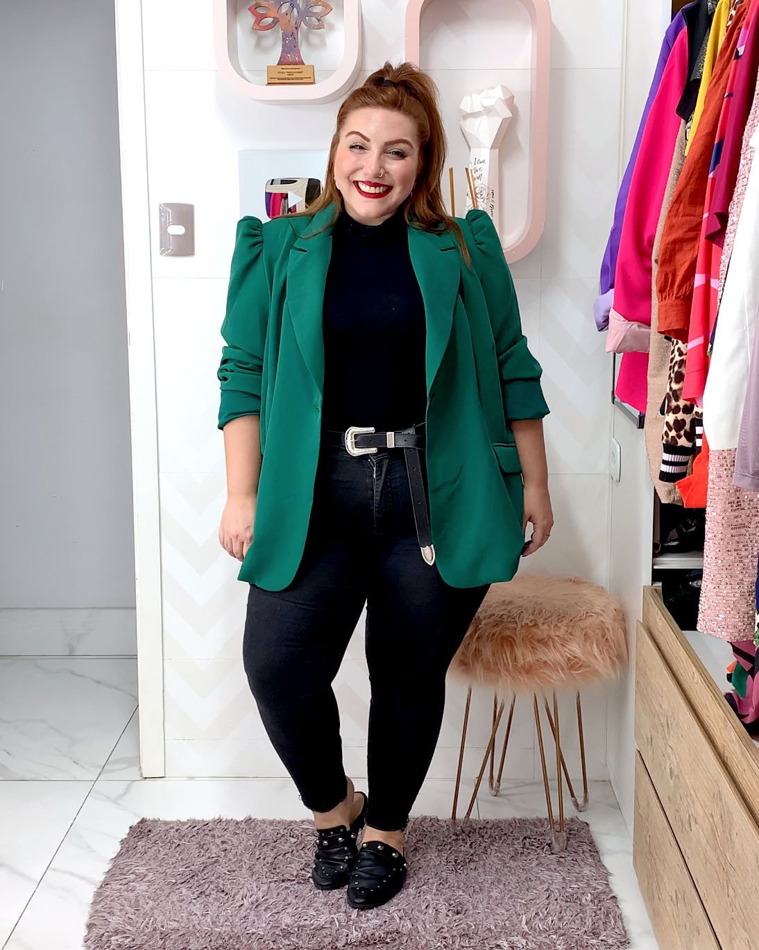 Look Blazer Verde Feminino