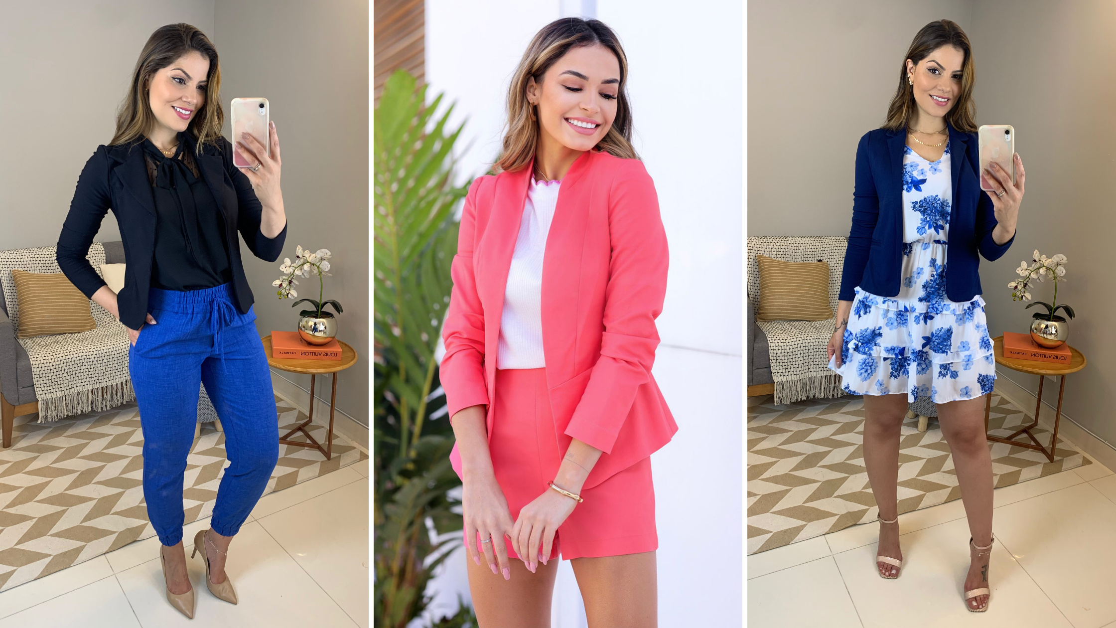 Look Blazer Azul Feminino