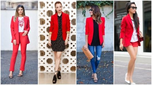 Look Blazer Vermelho Feminino