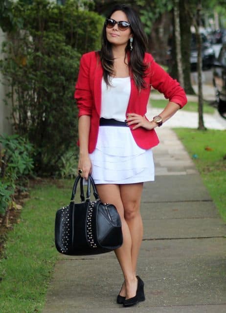 Look Blazer Vermelho Feminino