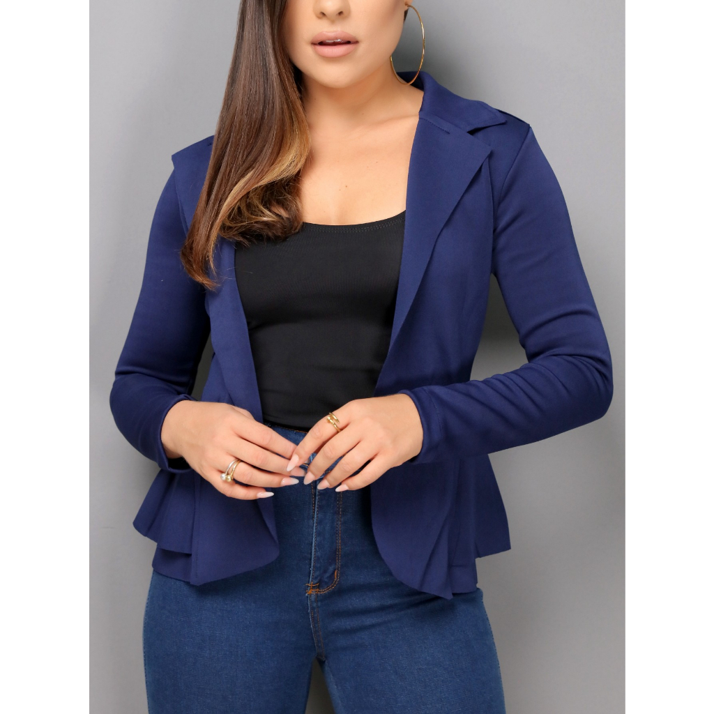 Look Blazer Azul Feminino