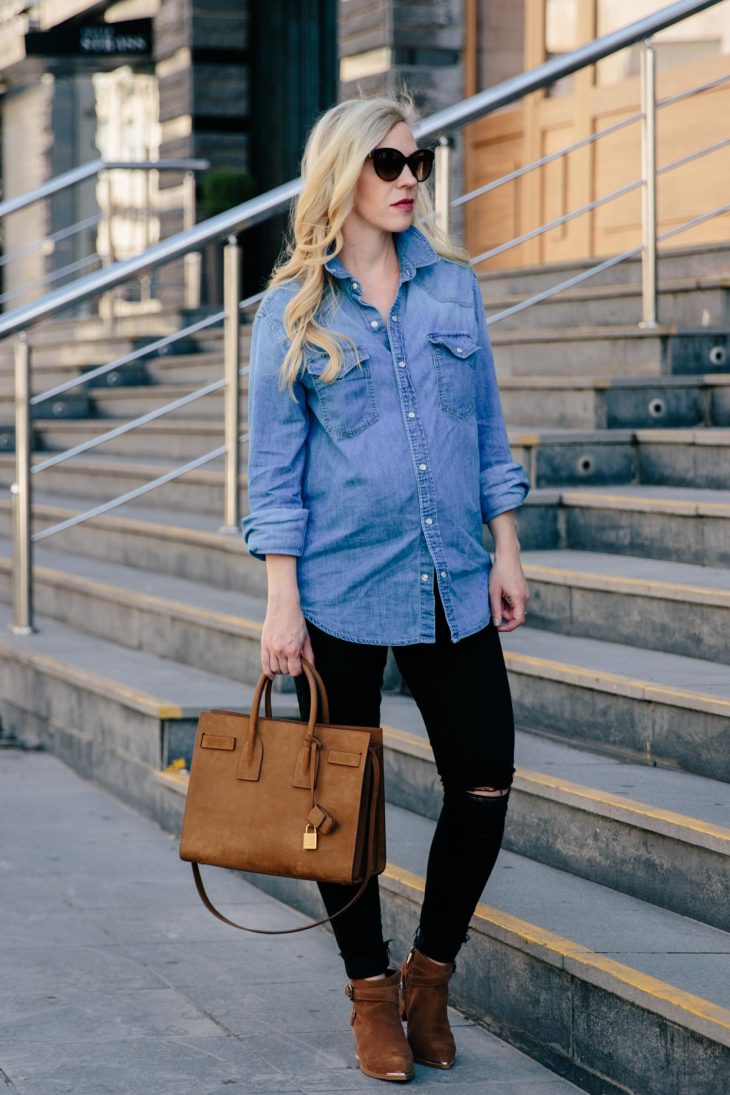 Look Camiseta Jeans Feminino