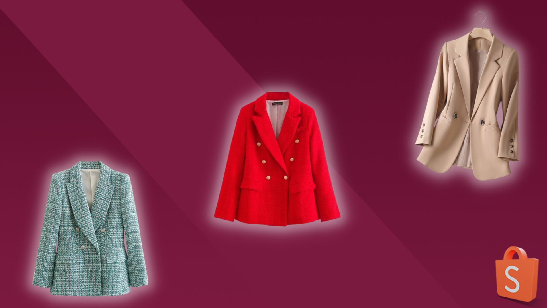 Look Blazer Vermelho Feminino