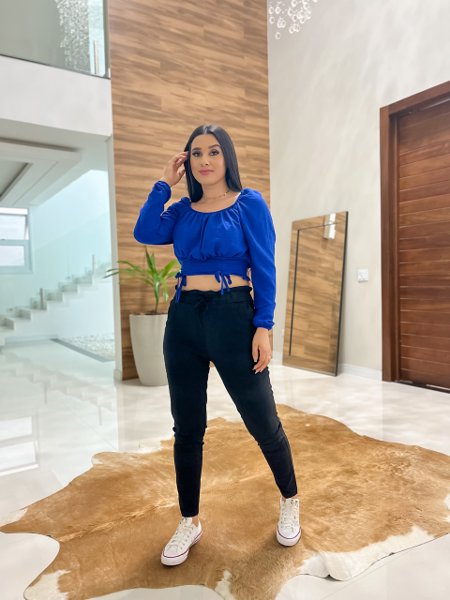 Look Azul Feminino