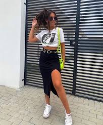 Look Camila Coelho Saia Midi Feminino