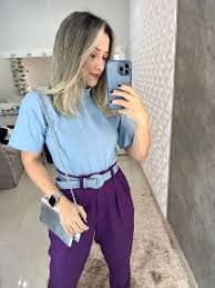 Look Azul Feminino