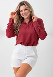 Look Blusa Vinho Feminino