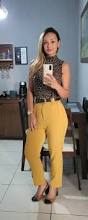 Look Calça Mostarda Feminino