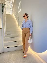 Look Azul E Branco Feminino