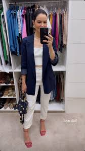 Look Azul Feminino