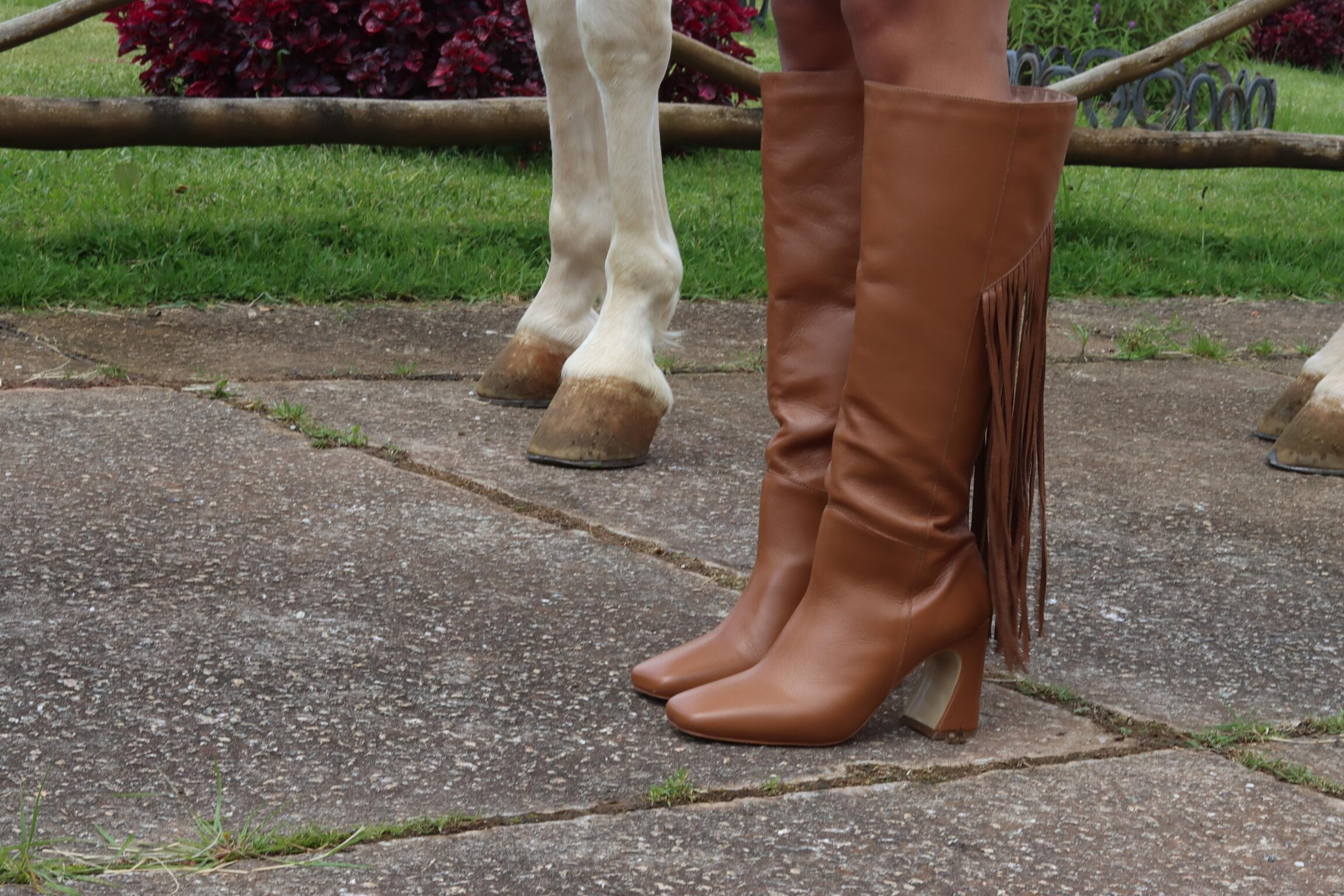 Look Bota Caramelo Feminino