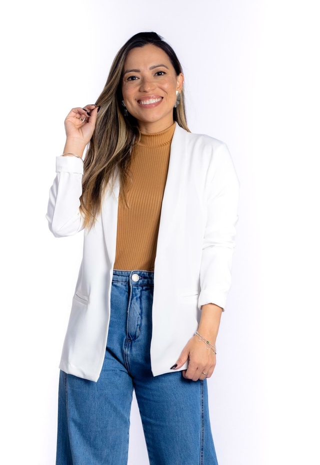 Look Blazer Branco Feminino