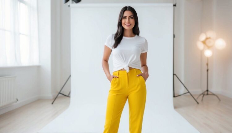 Look Calça Amarela