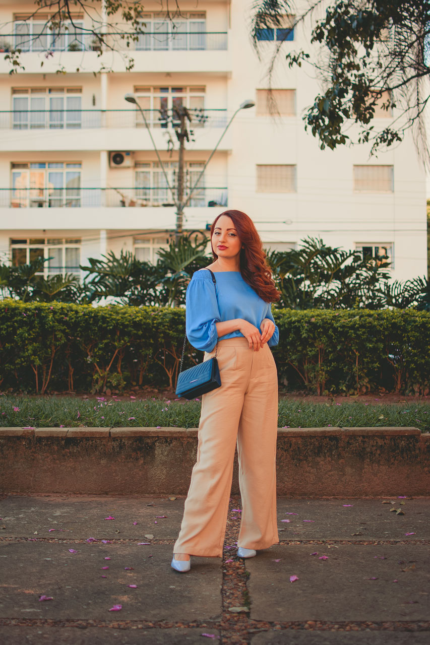 Look Azul Feminino