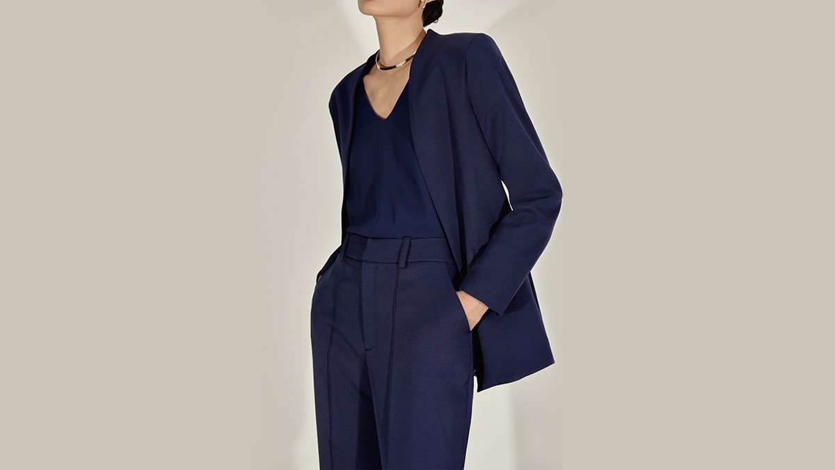 Look Blazer Azul Feminino