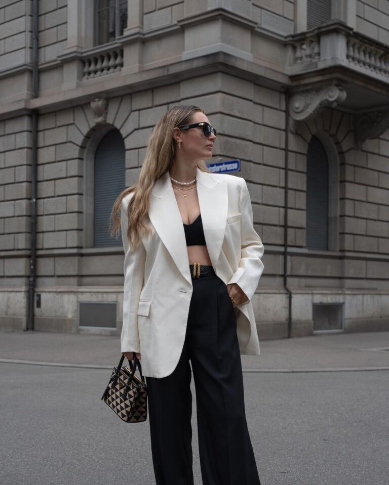 Look Blazer Branco Feminino