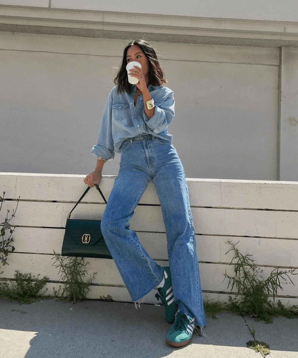 Look Camiseta Jeans Feminino