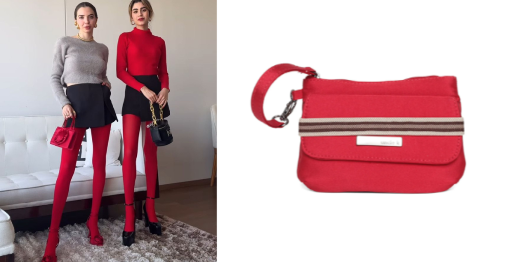 Look Bolsa Vermelha Feminino