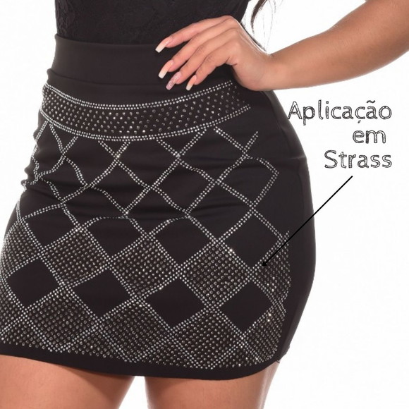 Look Balada Saia Bandage Feminino