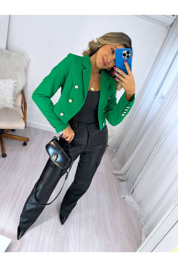 Look Blazer Verde Feminino