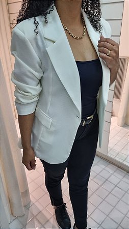 Look Blazer Branco Feminino