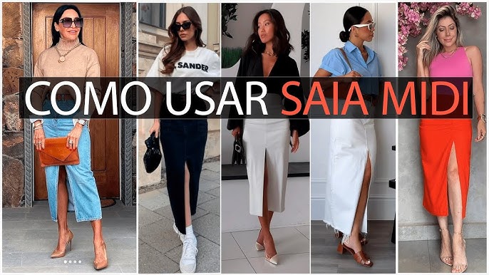 Ideias de Look Com Saia Suede Feminino