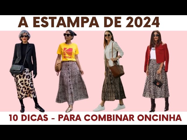 Ideias de Look Com Saia De Onça Feminino