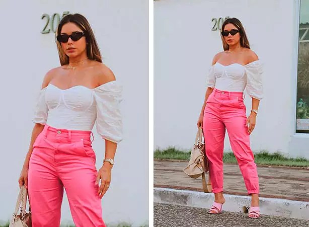 Look Com Rosa Feminino