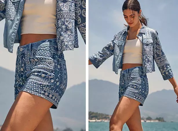 Ideias de Look Com Short Azul Feminino