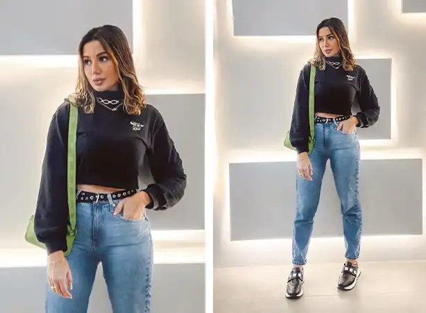 Look Com Moletom Feminino