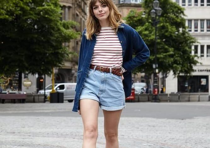 Ideias de Look Com Short Azul Feminino