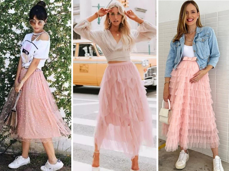 Ideias de Look Com Saia Rosa Feminino