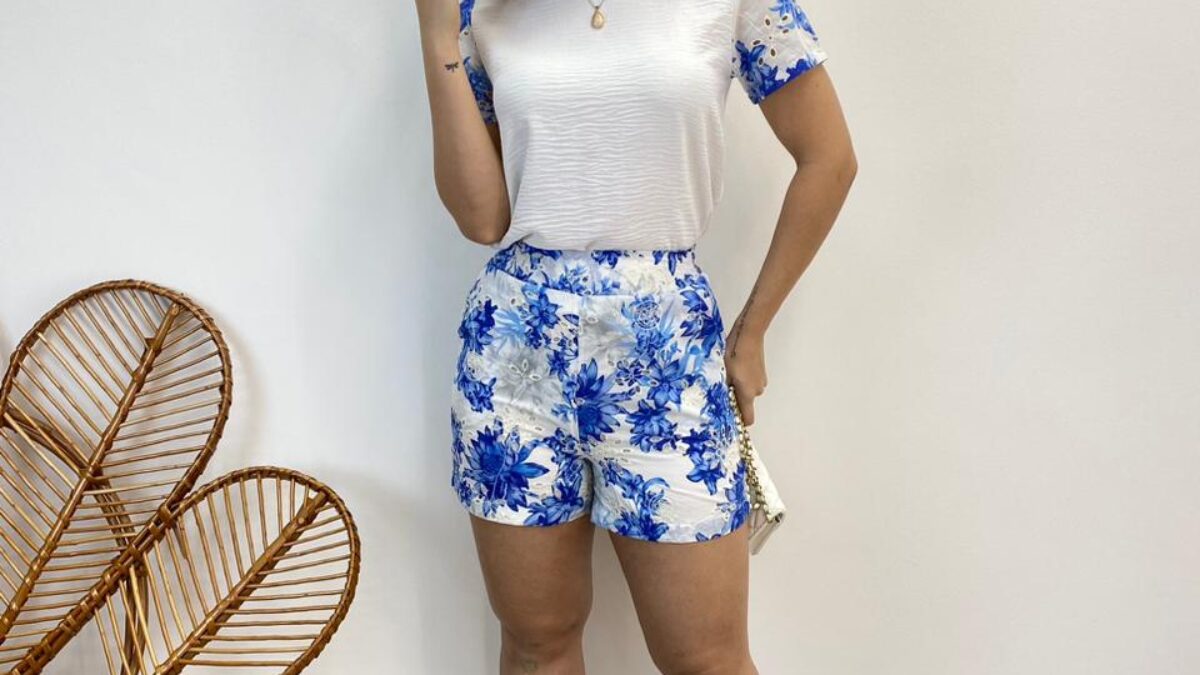 Ideias de Look Com Short Azul Feminino