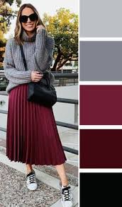 Ideias de Look Com Saia Vinho Feminino