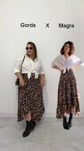 Ideias de Look Com Saia De Onça Feminino