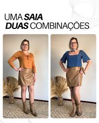 Ideias de Look Com Saia Suede Feminino