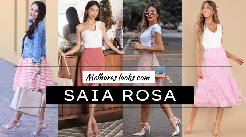 Ideias de Look Com Saia Rosa Feminino