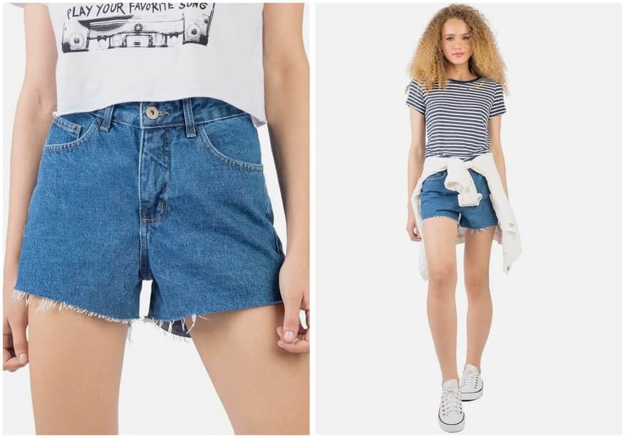 Ideias de Look Com Short Azul Feminino