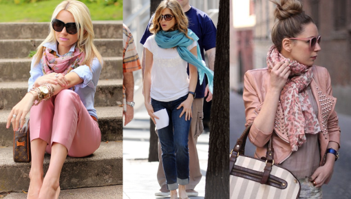 looks com pashmina Feminino