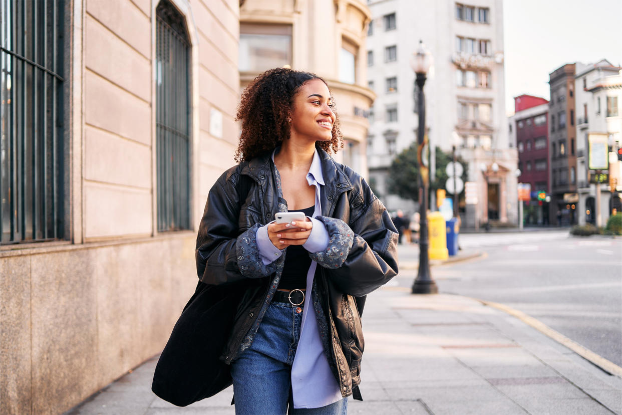 fashion woman look leather