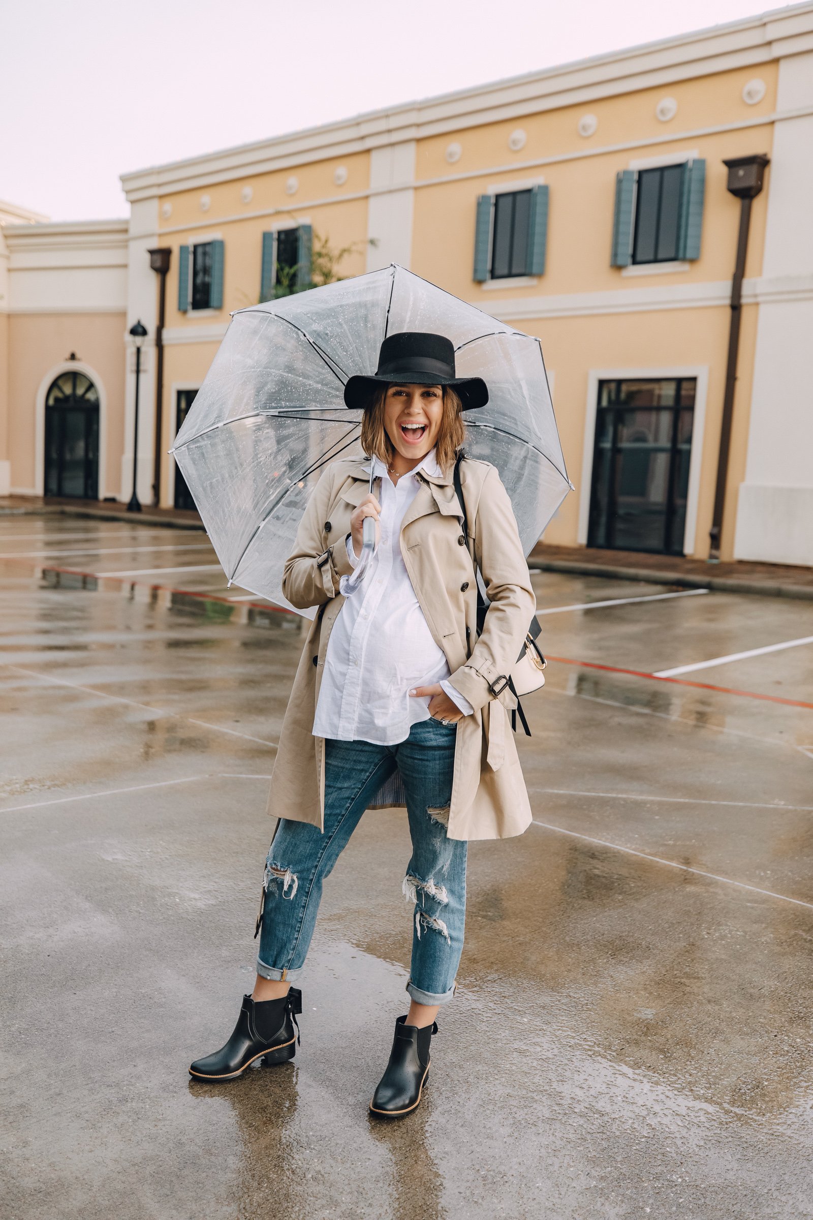 fashion woman look rain