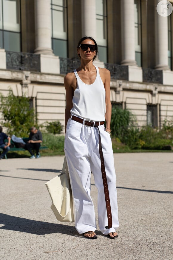 fashion woman look total white