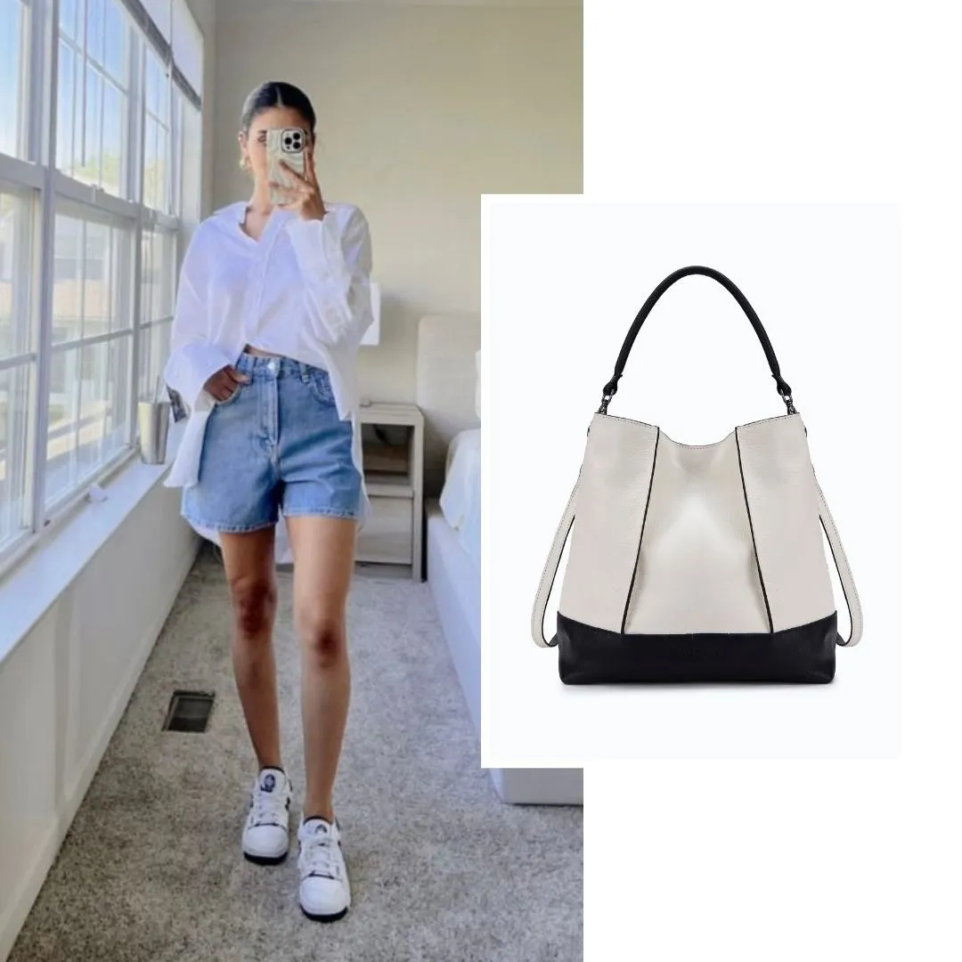 fashion woman look white bag